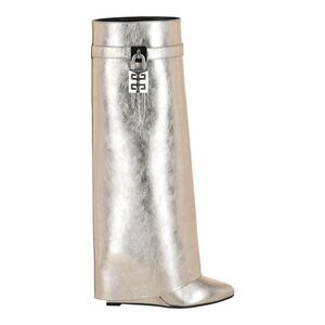 Givenchy Metallic Silver Heeled Boots